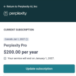 Perplexity AI Pro 1 Year